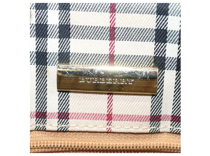 Burberry Borsa a spalla in pelle beige Auth am6447 - vista 11