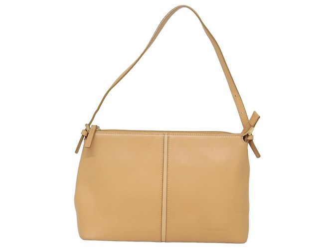 Burberry Borsa a spalla in pelle beige Auth am6447 - vista 13