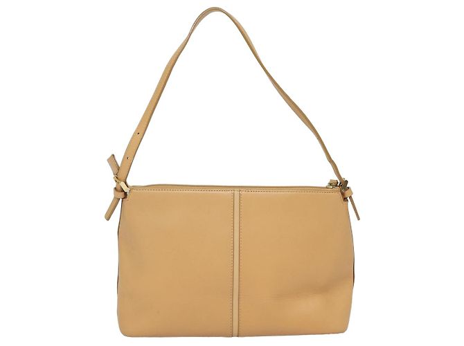 Burberry Borsa a spalla in pelle beige Auth am6447 - vista 2