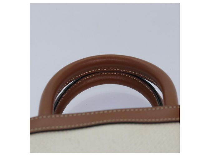 Céline Borsa a mano cabas verticale mini CELINE in tela 2 in 1 bianca Auth 82073 Bianco - vista 8