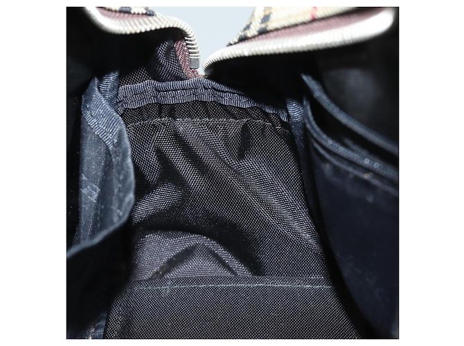 Borsa a mano in nylon nero e beige con motivo Nova Check di BURBERRY Auth yk13499 - vista 18