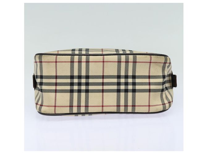 Borsa a mano in nylon nero e beige con motivo Nova Check di BURBERRY Auth yk13499 - vista 5