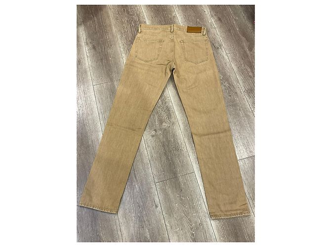 Jeans in denim Waxed Ralph Lauren Beige - vista 2