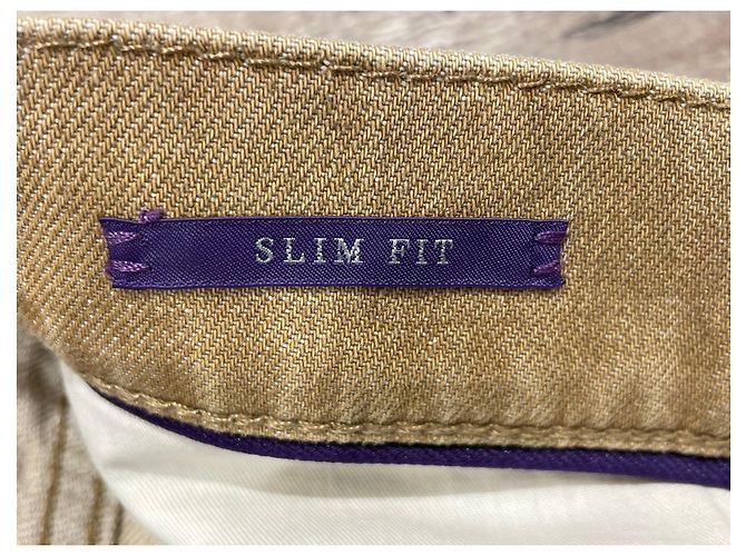 Jeans in denim Waxed Ralph Lauren Beige - vista 3