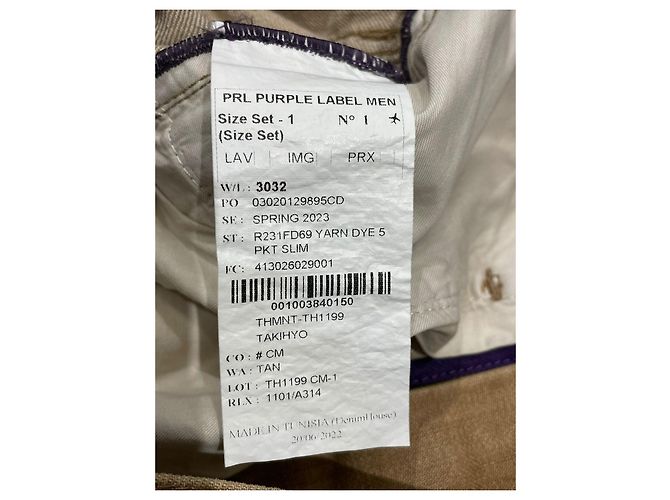 Jeans in denim Waxed Ralph Lauren Beige - vista 5