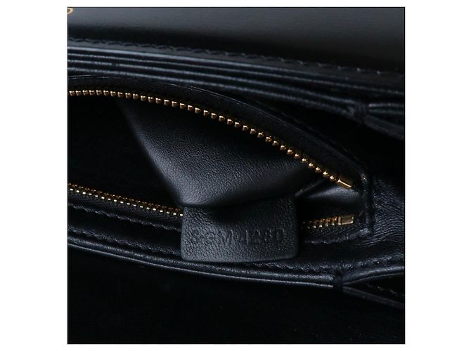 Céline CELINE - Bolso de hombro Celine Triomphe teen en cuero negro - vista 11
