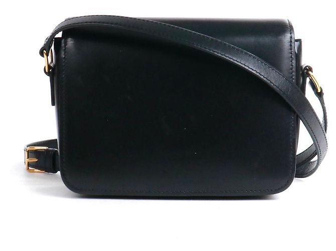 Céline CELINE - Bolso de hombro Celine Triomphe teen en cuero negro - vista 3