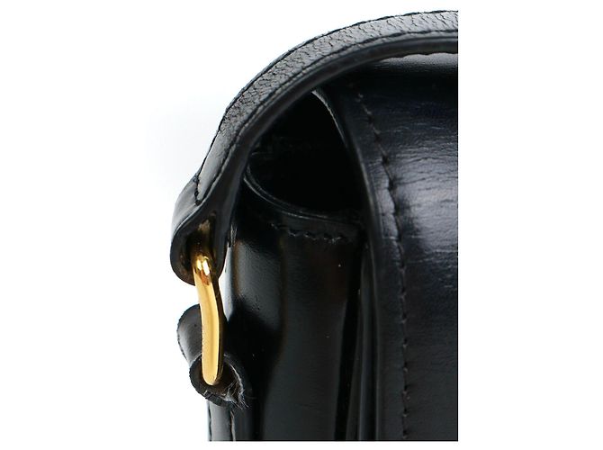 Céline CELINE - Bolso de hombro Celine Triomphe teen en cuero negro - vista 5