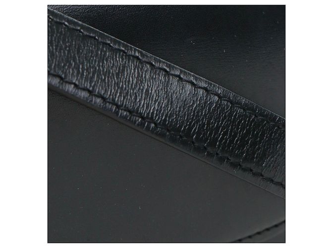 Céline CELINE - Bolso de hombro Celine Triomphe teen en cuero negro - vista 6