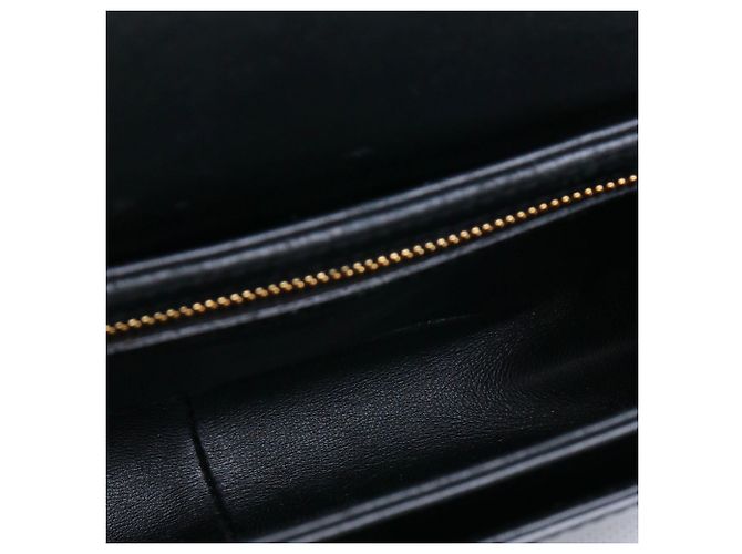 Céline CELINE - Bolso de hombro Celine Triomphe teen en cuero negro - vista 9