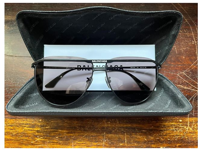 Occhiali da sole Balenciaga uomo Nero - vista 5