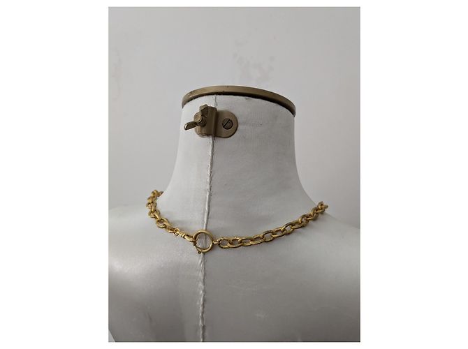 Collana Chanel 2cc8 in metallo dorato con pendente rotondo D'oro - vista 6