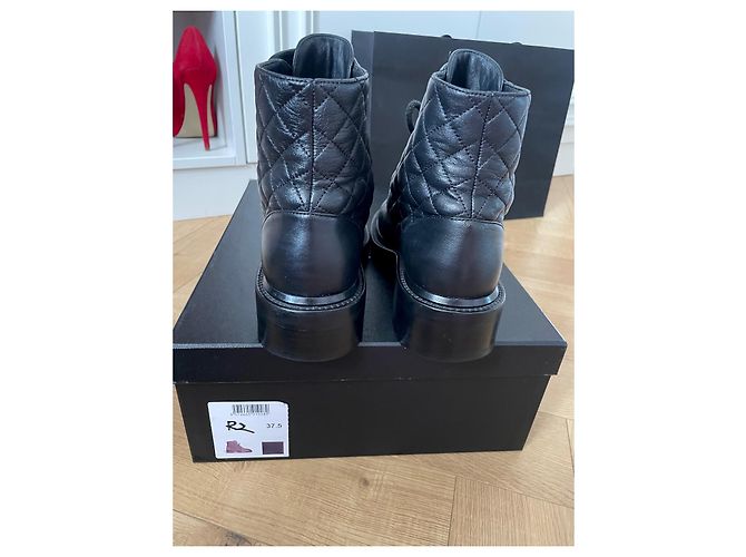 Cambon Chanel Biker-Stiefel Schwarz - Ansicht 4