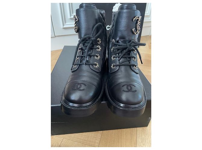 Cambon Chanel Biker-Stiefel Schwarz - Ansicht 6
