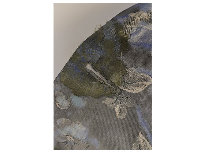 Etro Floral Jacquard Long Coat in Multicolor Polyester - view 14