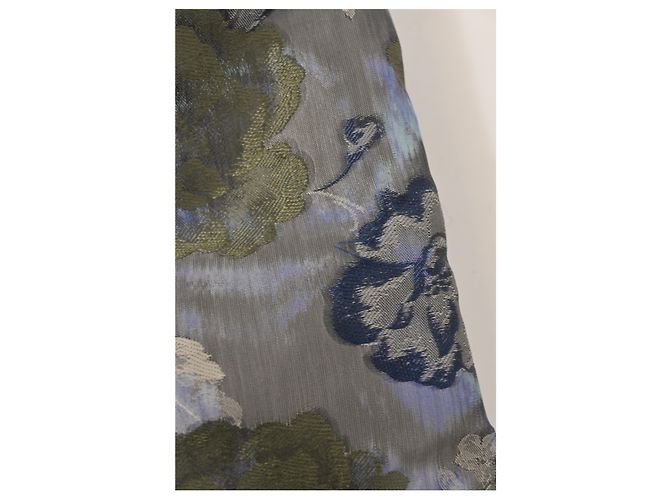 Etro Floral Jacquard Long Coat in Multicolor Polyester - view 16