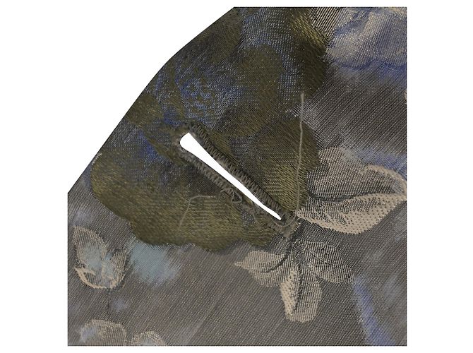 Etro Floral Jacquard Long Coat in Multicolor Polyester - view 6