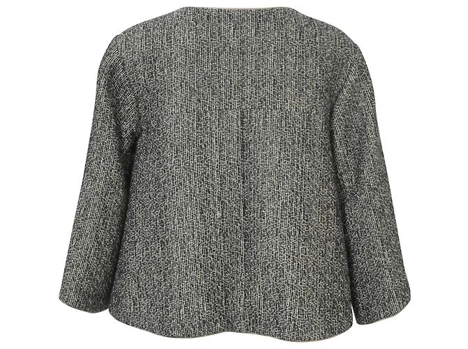 Timeless Capa de tweed Chanel Paris-Bombay en alpaca gris - vista 3