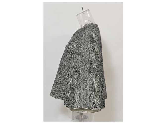 Timeless Capa de tweed Chanel Paris-Bombay en alpaca gris - vista 7
