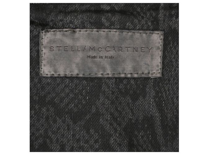 Stella Mc Cartney Chaqueta de moto de algodón negro con estampado de serpiente Stella McCartney - vista 4