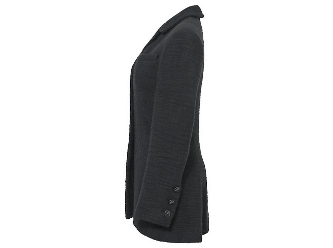 Timeless Chaqueta Chanel Bombay CC de tweed negro de algodón - vista 2