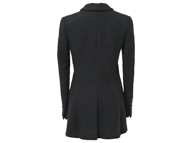 Timeless Chaqueta Chanel Bombay CC de tweed negro de algodón - vista 3