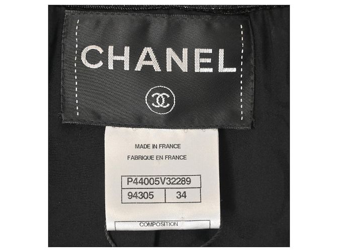 Timeless Chaqueta Chanel Bombay CC de tweed negro de algodón - vista 4