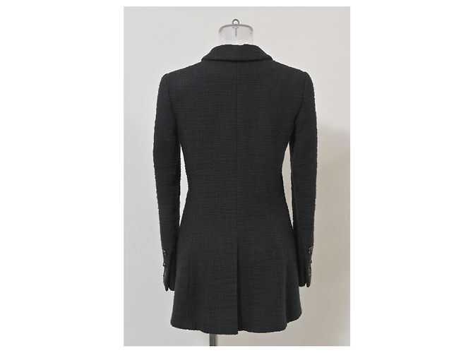 Timeless Chaqueta Chanel Bombay CC de tweed negro de algodón - vista 8