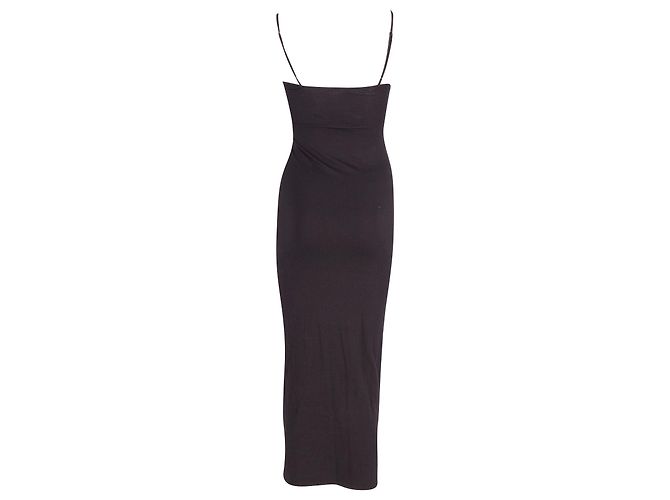 Reformation Lainey Strick-Maxikleid aus schwarzem Lyocell - Ansicht 2