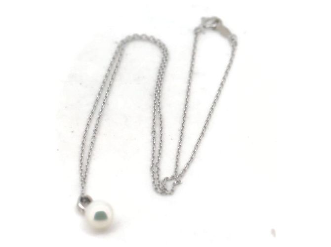 Collana di perle Mikimoto K18WG in oro bianco - vista 2