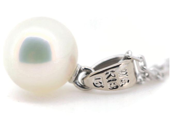 Collana di perle Mikimoto K18WG in oro bianco - vista 4