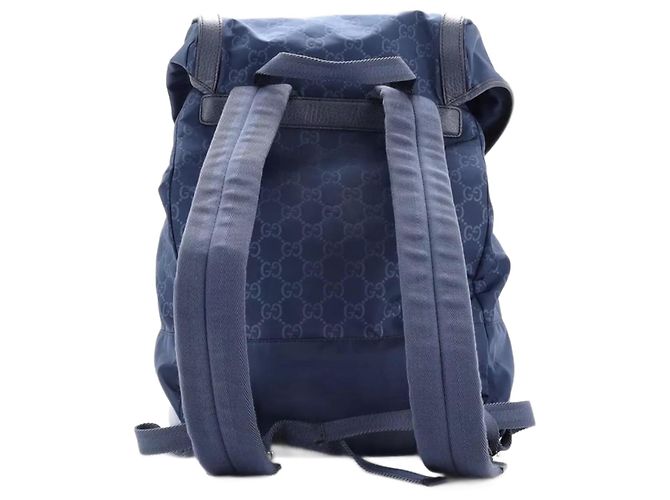 Zaino Gucci in nylon blu - vista 3