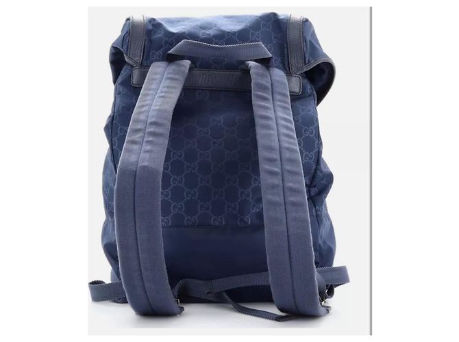 Zaino Gucci in nylon blu - vista 4