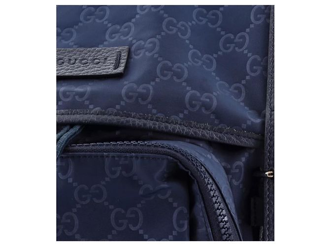 Zaino Gucci in nylon blu - vista 5