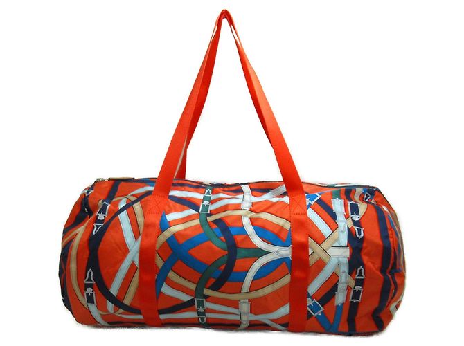 Hermès Borsa Boston HERMES Air Silk Duffle 44 Arancione - vista 2