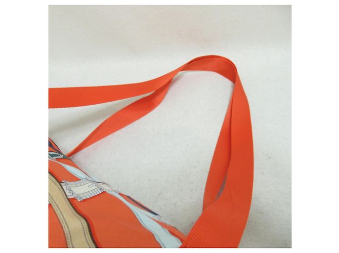 Hermès Borsa Boston HERMES Air Silk Duffle 44 Arancione - vista 9