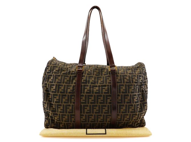 Borsa Boston Fendi Zucca Marrone - vista 11