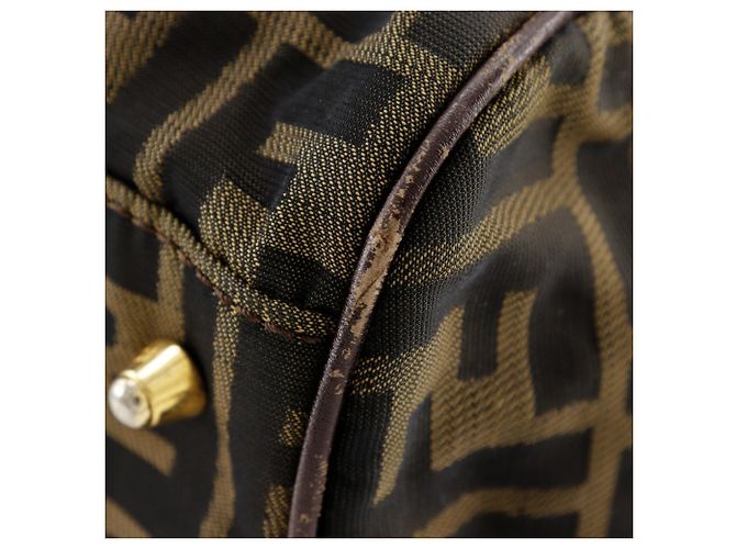 Borsa Boston Fendi Zucca Marrone - vista 4