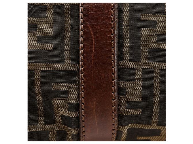 Borsa Boston Fendi Zucca Marrone - vista 9