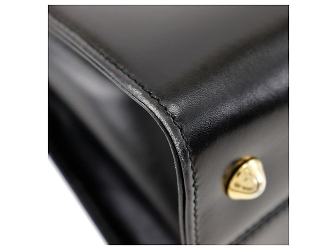 Borsa a mano in pelle di vitello nera Bally Nero - vista 4