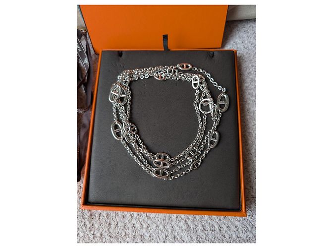 Hermès Collana Farandole di 160 cm in argento sterling 925 con scatola e ricevuta Silver hardware - vista 15