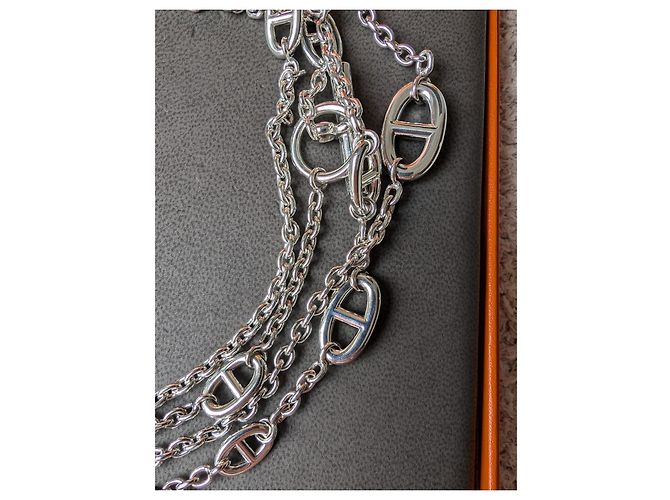 Hermès Collana Farandole di 160 cm in argento sterling 925 con scatola e ricevuta Silver hardware - vista 18
