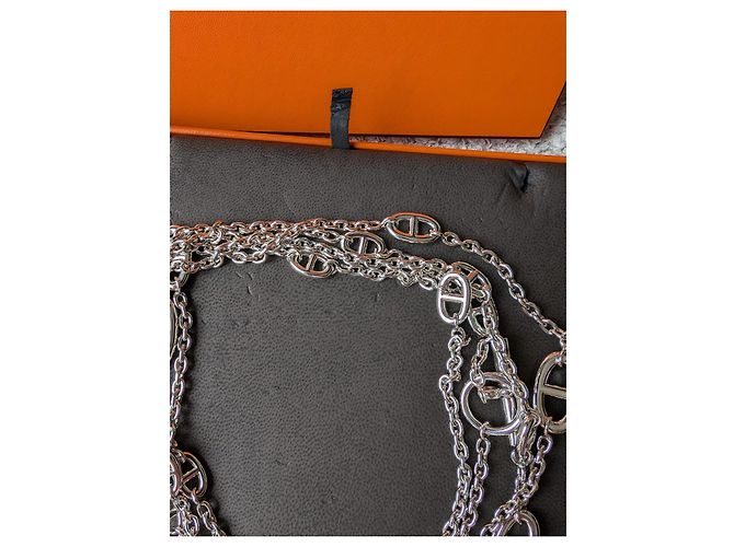 Hermès Collana Farandole di 160 cm in argento sterling 925 con scatola e ricevuta Silver hardware - vista 19