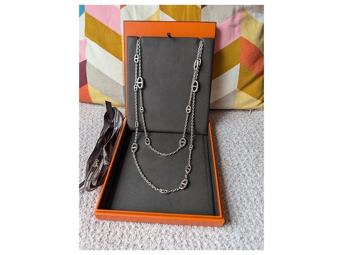 Hermès Collana Farandole di 160 cm in argento sterling 925 con scatola e ricevuta Silver hardware - vista 2