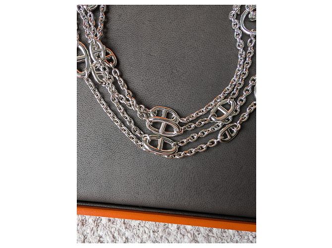 Hermès Collana Farandole di 160 cm in argento sterling 925 con scatola e ricevuta Silver hardware - vista 20
