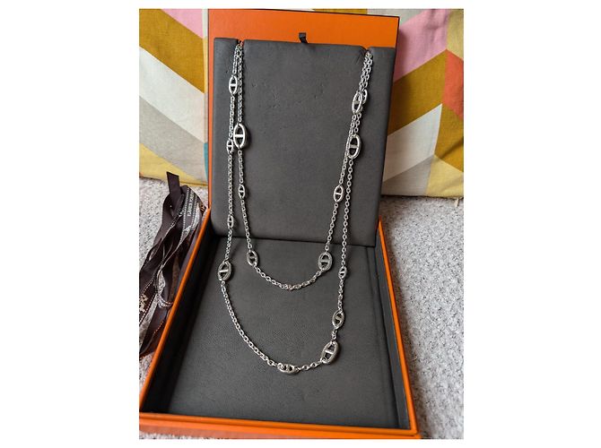 Hermès Collana Farandole di 160 cm in argento sterling 925 con scatola e ricevuta Silver hardware - vista 4