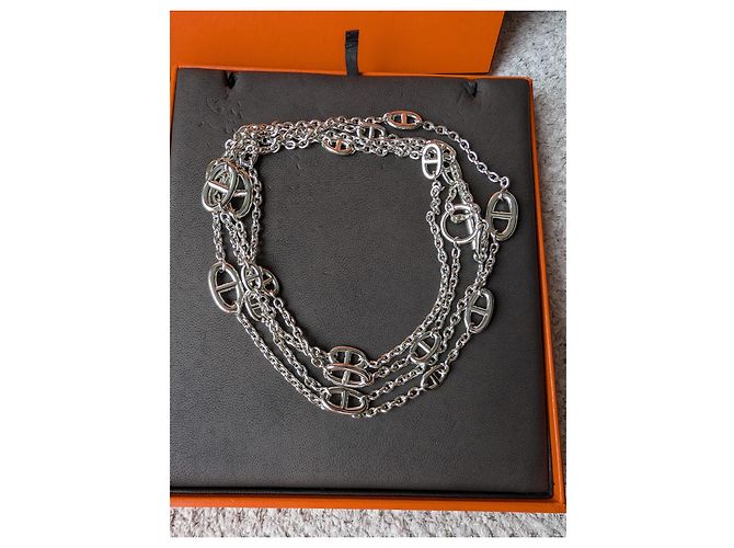Hermès Collana Farandole di 160 cm in argento sterling 925 con scatola e ricevuta Silver hardware - vista 7