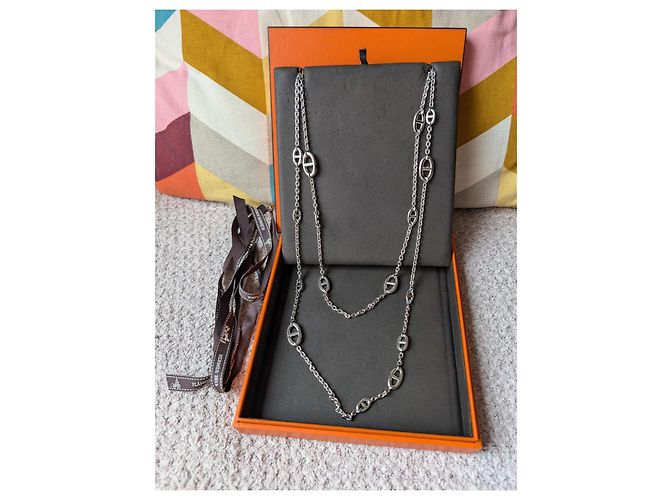 Hermès Collana Farandole di 160 cm in argento sterling 925 con scatola e ricevuta Silver hardware - vista 8