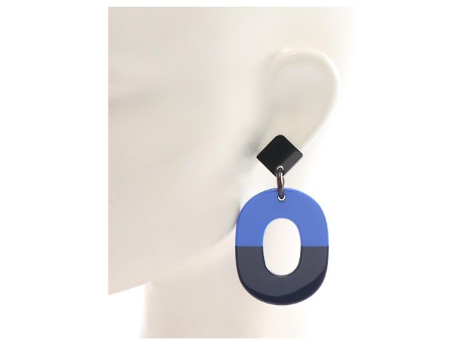 Hermès Pendientes Hermes Ism en azul/marino Azul marino - vista 5