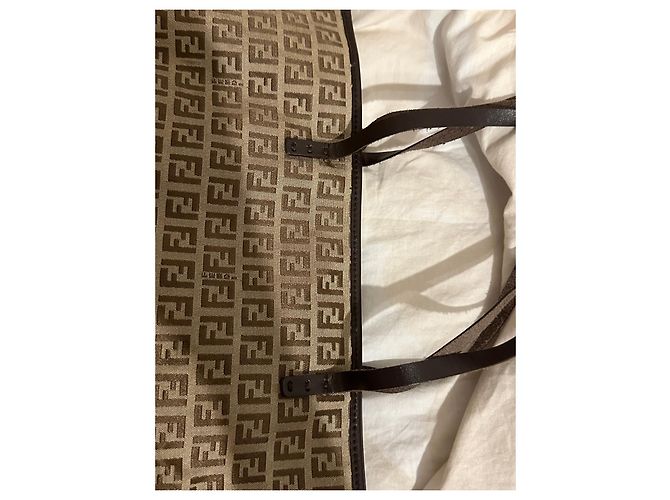 Borsa Tote Fendi Marrone Scuro Acetato - vista 2